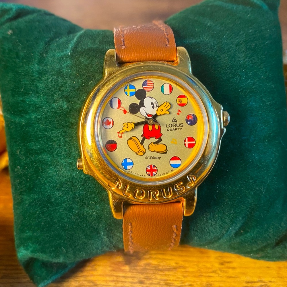 LORUS brand Mickey Mouse gold watch